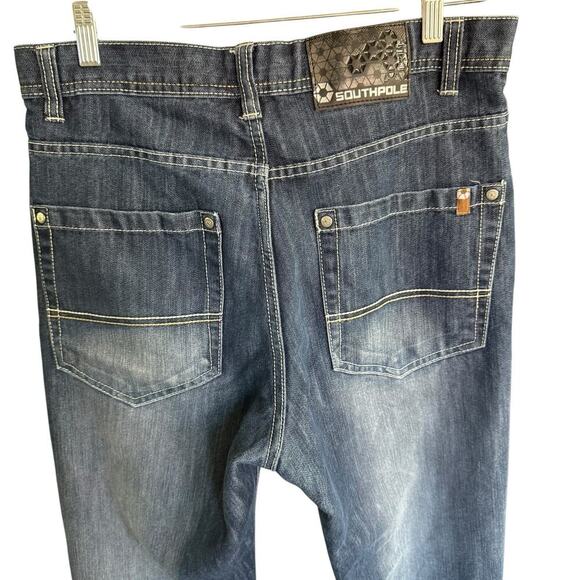 Vtg Y2K Southpole Baggy Blue Jeans 34x31 Denim Washed Hip Hop Skater - Picture 4 of 10